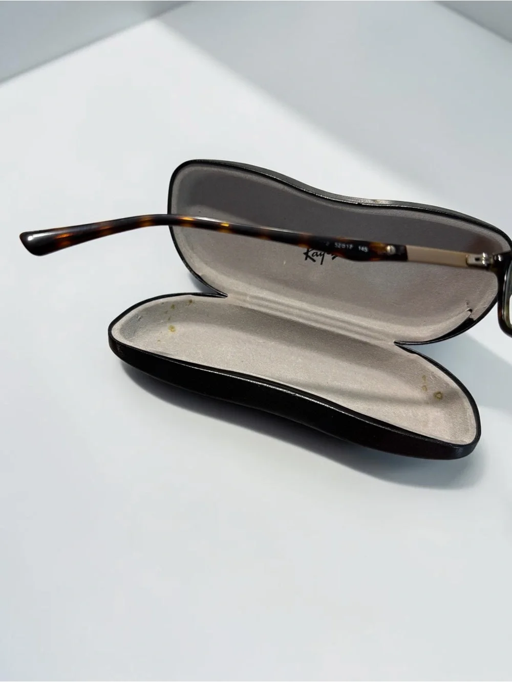 Ray-Ban RB7017 Tortoise Shell & Gold Eyeglasses Frames 52-17 145 w/ Case